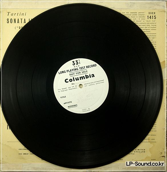 TARTINI: 'DEVIL'S TRILL' SONATA - DAVID OISTRAKH **COLUMBIA 33CX 1415 2LP