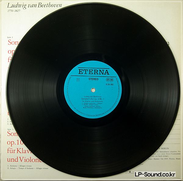 BEETHOVEN ALDULESCU GUTTMAN CELLO SONATAS 2LP STEREO ETERNA