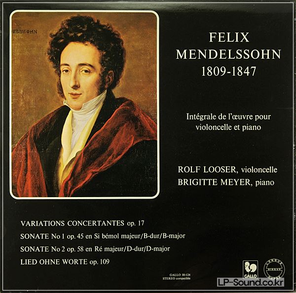 ROLF LOOSER CELLO MENDELSSOHN SWISS ONLY