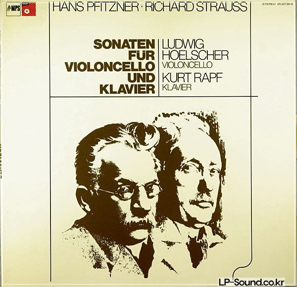 RARE LUDWIG HOELSCHER STRAUSS & PFITZNER CELLO SONATA STEREO