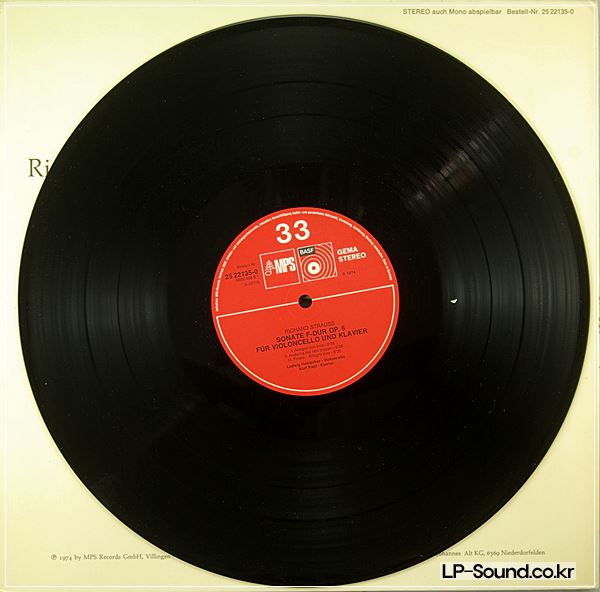 RARE LUDWIG HOELSCHER STRAUSS & PFITZNER CELLO SONATA STEREO