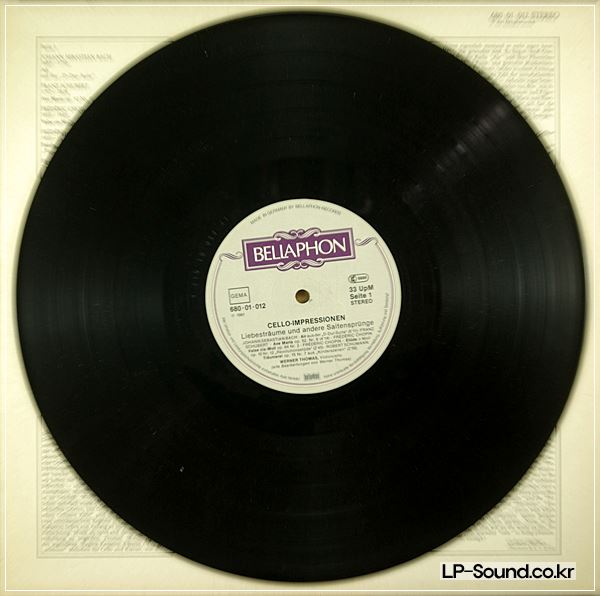 WERNER THOMAS: CELLO-IMPRESSIONEN CELLO SOLO RECITAL BELLAPHON GERMANY 1982