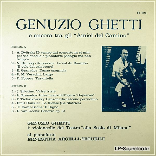 GENUZIO GHETTI CELLO ULTRA RARE LP PRIVATE FIRST PRESS ITALY!