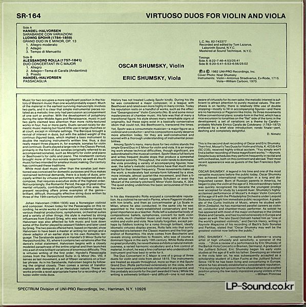 SHUMSKY, OSCAR / ERIC SHUMSKY - VIRTUOSO DUOS