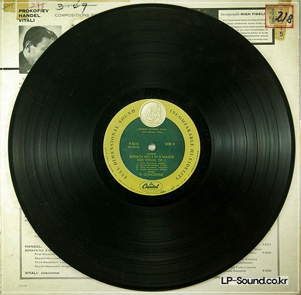 NATHAN MILSTEIN - BALSAM / PROKOFIEV - HANDEL - VITALI / CAPITOL P 8315