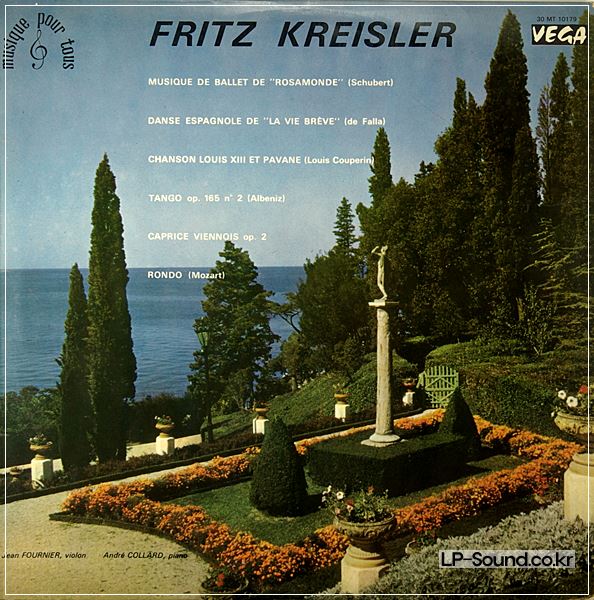 JEAN FOURNIER KREISLER  VIOLIN RECITAL VEGA 30 MT 10129 FRANCE