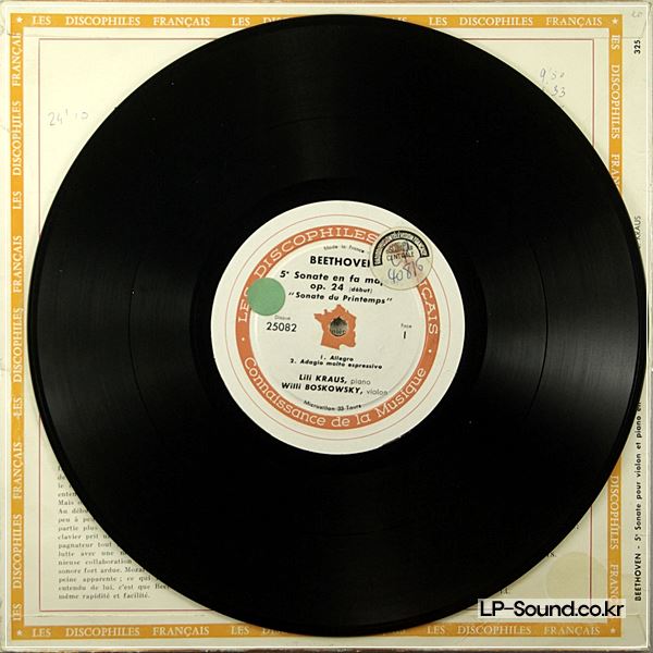 BEETHOVEN KREUTZER BOSKOWSKY KRAUS DISCOPHILES