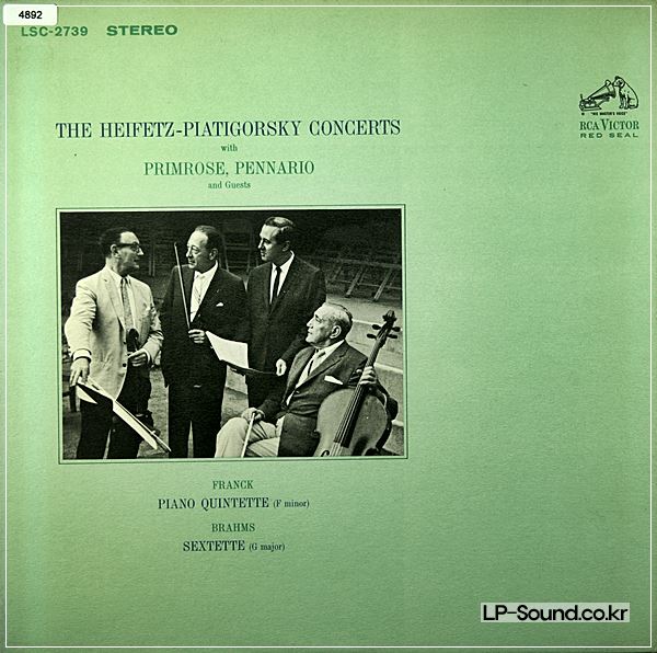 HEIFETZ-PIATIGORSKY / FRANCK PIANO QUINTET / RCA STEREO SD LSC-2739,