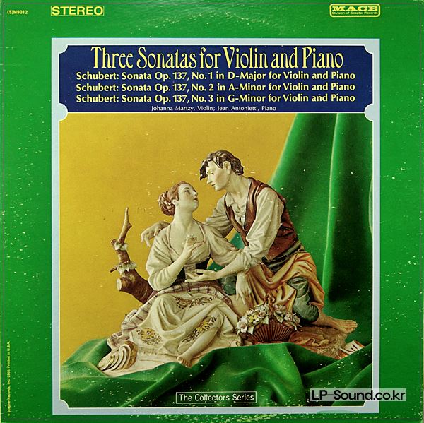 JOHANNA MARTZY/SCHUBERT SONATAS FOR VIOLIN & PIANO MACE STEREO