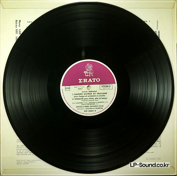 DEBUSSY SONATAS PASQUIER & TORTELIER ORIG ERATO STE 50091 FRA-62