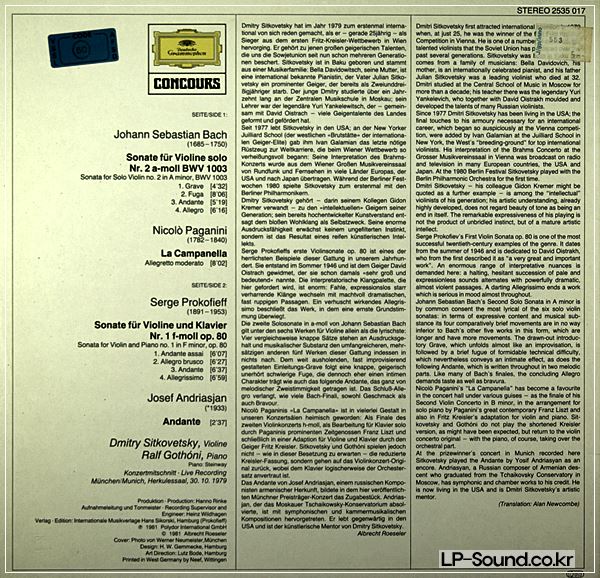 DMITRY SITKOVETSKY VIOLIN RECITAL