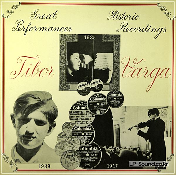 TIBOR VARGA: VIOLIN ENCORES (RECS. 1939-1947): SEMI-PRIVATE LP, VERY RARE