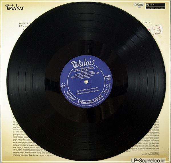 J.S. BACH LA MUSIQUE DU CHAMBRE 3 VIOLE DE GAMBE LAMY DREYFUS VALOIS MB 817