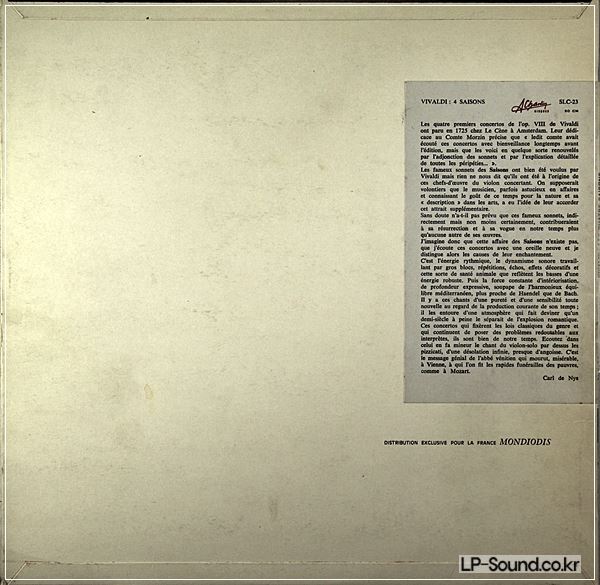 RARE GULLI CECCATO VIVALDI 4 SEASONS CHARLIN SLC 23