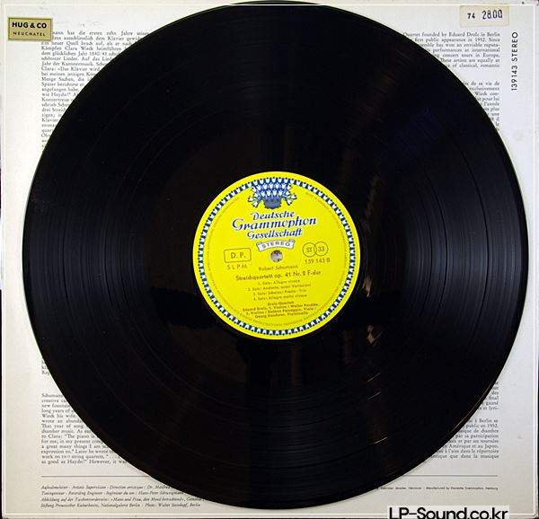 DROLC QUARTET - SCHUMANN - DGG 139 143 SLPM