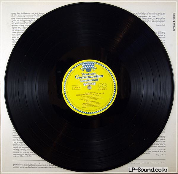 DROLC QUARTET DEBUSSY- RAVEL STRING QUARTET SLPM 139 369 GERMAN 1968