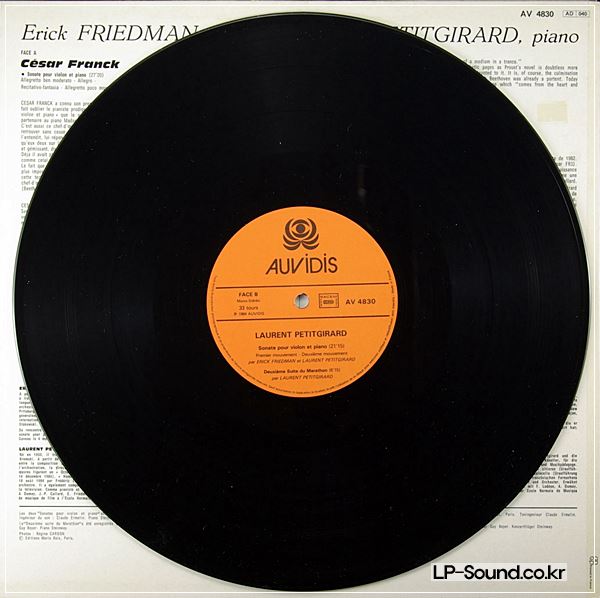 FRANCK/PETITGIRARD  VIOLIN SONATA  ERICK FRIEDMA