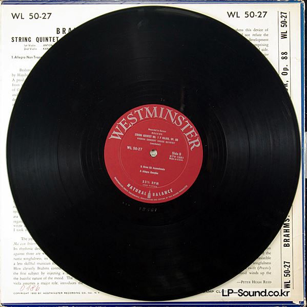 BRAHMS #1 VIENNA KONZERTHAUS  WESTMINSTER WL 5027