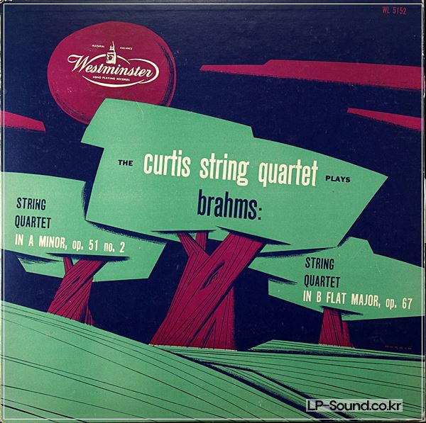 BRAHMS,CURTIS STRING QUARTET, WL 5152 RARE