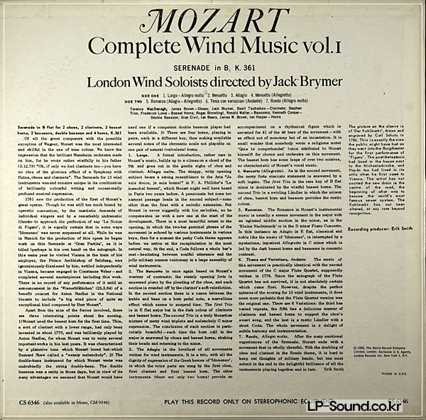 MOZART: COMPLETE WIND MUSIC VOLS. 1 AUDIOPHILE STEREO LPS