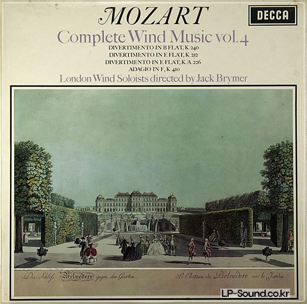 MOZART: COMPLETE WIND MUSIC VOLS. 4 AUDIOPHILE STEREO LPS