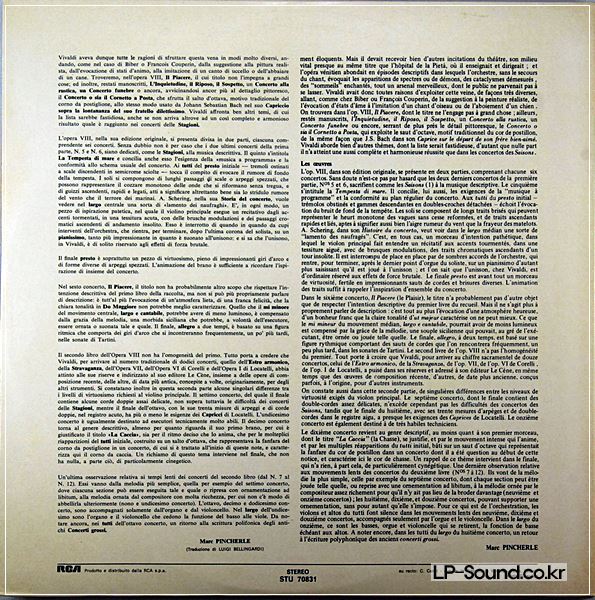 VIVALDI VIOLIN CONCERTOS OP 8 PIERO TOSO