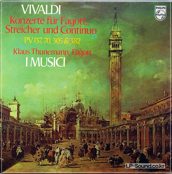 VIVALDI 4 KONZERTE FUER FAGOTT STREICHER CONTINUO, THUNEMANN