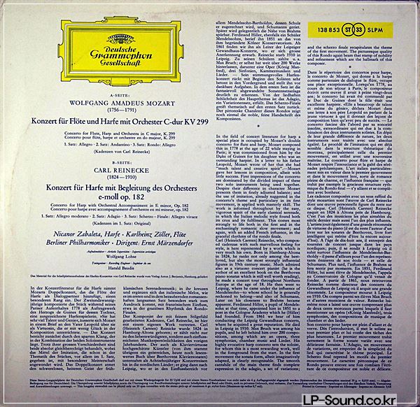 MOZART/REINECKE -HARP CONCERTO - ZABALETA/MAERZENDORFER RED STREO