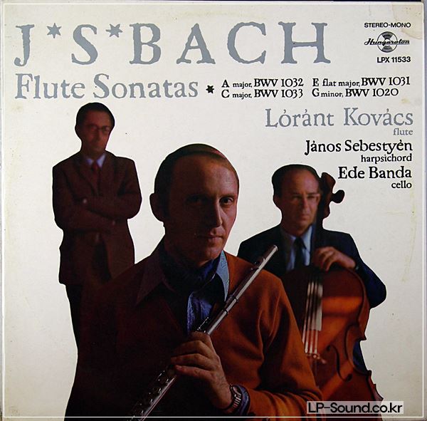 KOVACS FLUTE BACH 4 FLUTE SONATAS (B.1020 1031-1033) HUNGAROTON SLPX-11533 LP