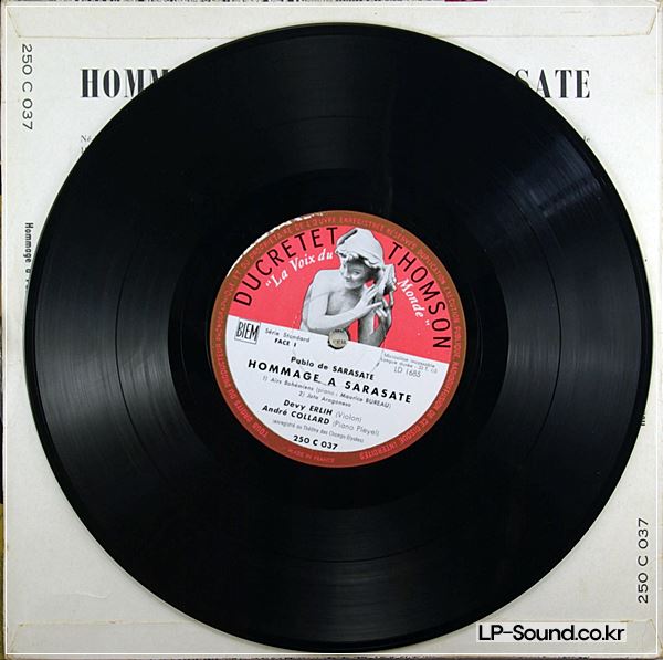 DEVY ERLIH - HOMMAGE A SARASATE - DUCRETET THOMSON 250 C 037