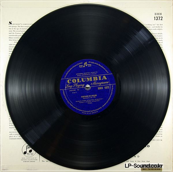 SCHUBERT RONDEAU, FANTAISIE - JOHANNA MARTZY, ANTONIETTI -  33CX 1372