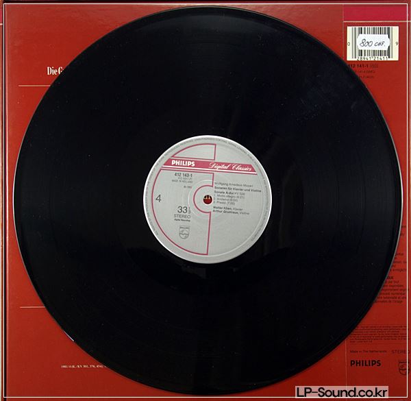 GRUMIAUX KLIEN MOZART GREAT VIOLIN SONATAS PHILIPS DIGITAL ED.1 5 LP