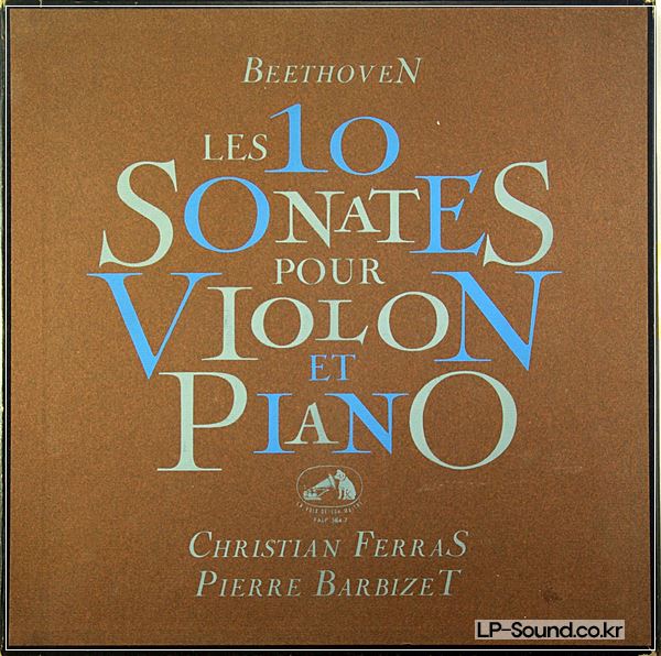 BEETHOVEN SONATAS VIOLIN & PIANO FERRAS P. BARBIZET RARE BOX FALP 584-87