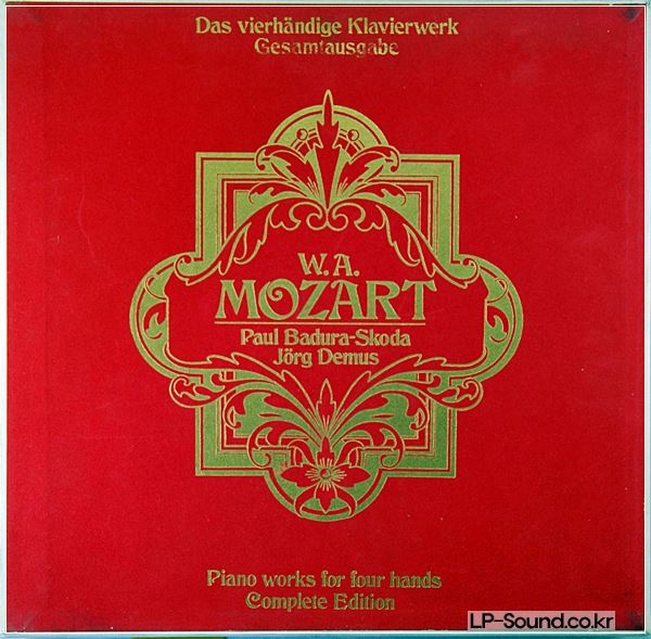 MOZART PIANO WORKS FOR FOUR HANDS BADURA SKODA & DEMUS 4LP BOX