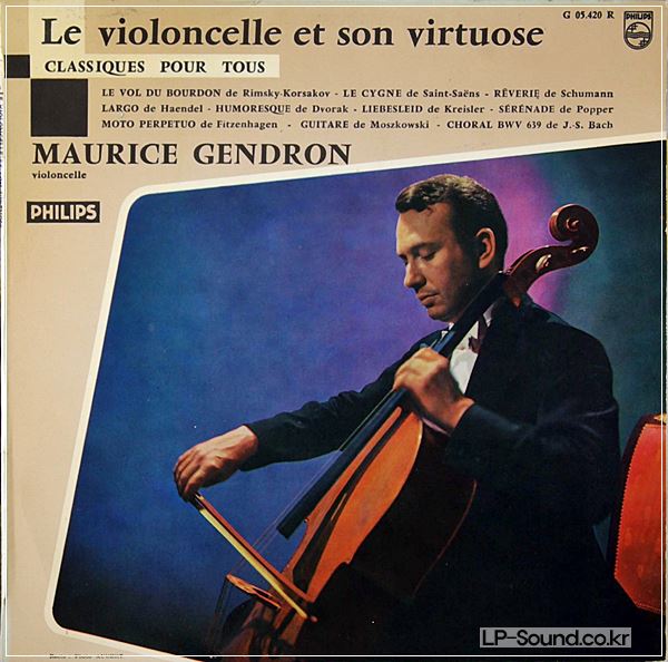MAURICE GENDRON / LE VIOLONCELLE & SON VIRTUOSE / PHILIPS 10
