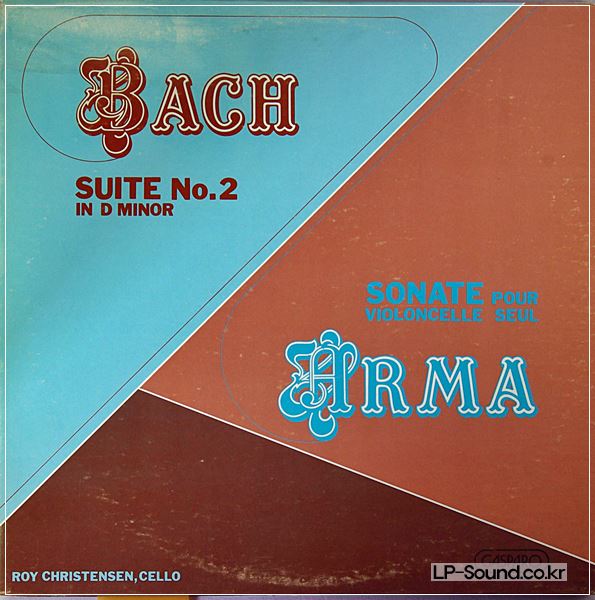 ROY CHRISTENSEN BACH/ARMA SOLO CELLO GASPARO