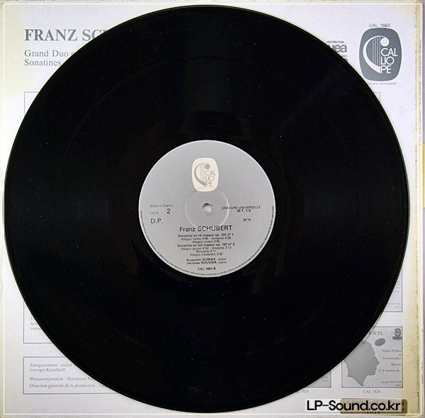 AUGUSTIN DUMAY - JACQUES ROUVIER / SCHUBERT / CALLIOPE