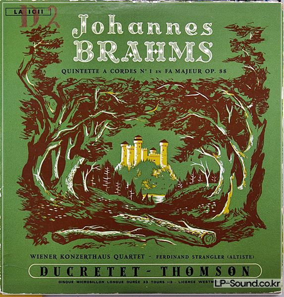 BRAHMS STRING QT OP.88 WIENER KONZERTHAUS QUARTET DUCRETET-THOMSON