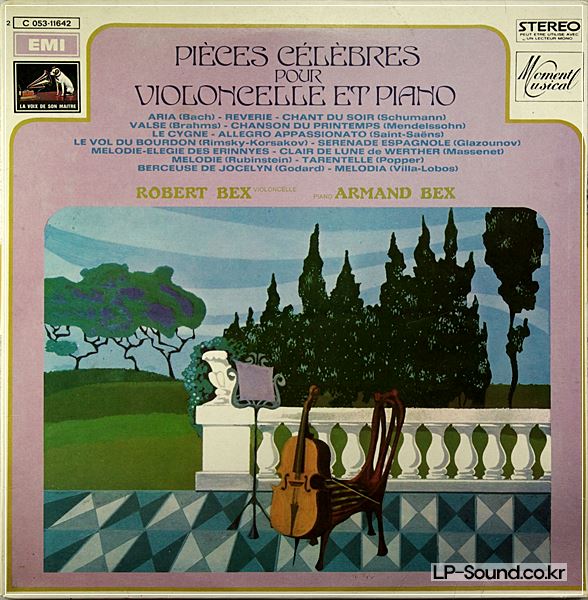 ROBERT BEX ARMAND BEX FAMOUS PIECES FOR CELLO AND PIANO LP FRANCE