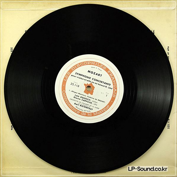 LOLA BOBESCO - CAPPONE - RISTENPART / MOZART k.364 / DF 10“ RARE