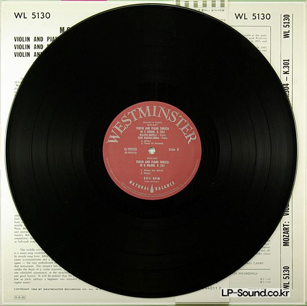 MOZART 3 VIOLIN SONATAS BARYLLI SKODA WESTMINSTER WL 5130