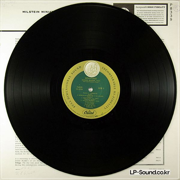 NATHAN MILSTEIN MINIATURES CAPITOL P 8339 LP