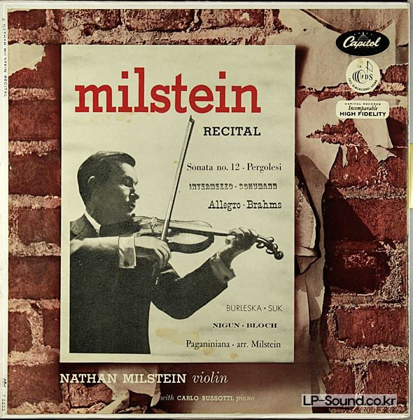 MILSTEIN VIOLIN RECITAL PAGANINIANA CAPITOL P 8259