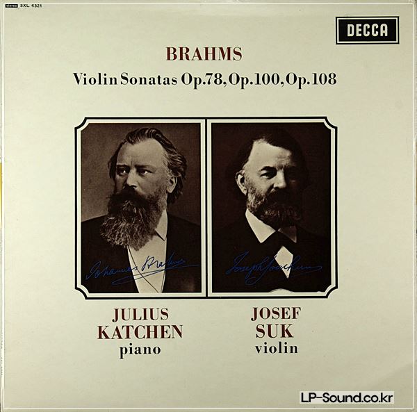 BRAHMS VIOLIN SONATAS JULIUS KATCHEN, PIANO/JOSET SUK, VIOLIN