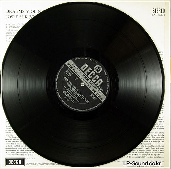 BRAHMS VIOLIN SONATAS JULIUS KATCHEN, PIANO/JOSET SUK, VIOLIN