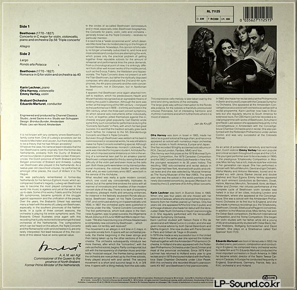 BEETHOVEN TRIPLE CONCERTO OFRA HARNOY KARIN LECHNER EMMY VERHEY