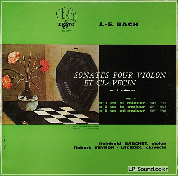 J.S. BACH, SONATES POUR REINHOLD BARCHET / ROBERT VEYRON-LACROIX  STE 50079