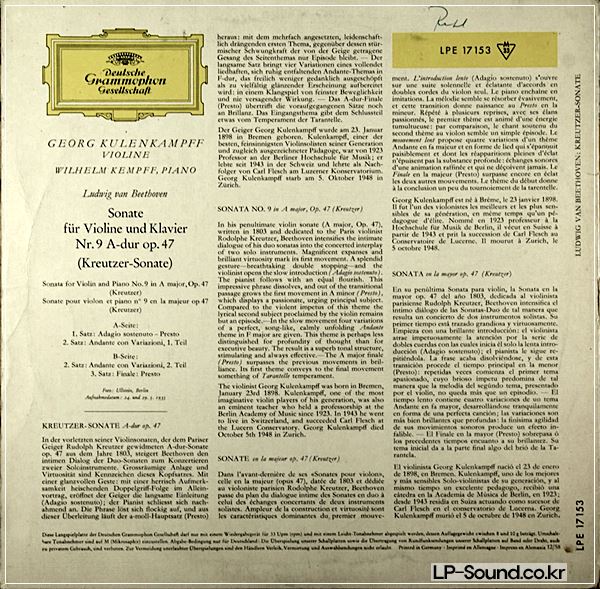 KULENKAMPFF BEETHOVEN VIOLIN SONATAS NO.9 OP.47 10
