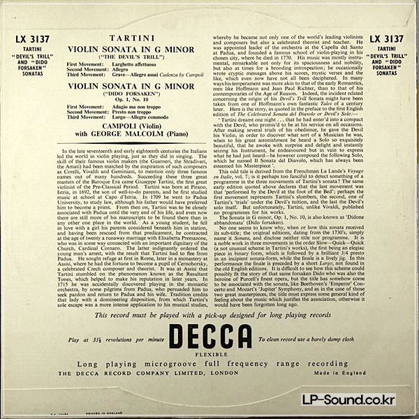 TARTINI VIOLIN SONATAS CAMPOLI  LX 3137 GOLD 10