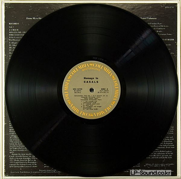 HOMAGE TO PABLO CASALS HESS HORSZOWSKI SERKIN  5 LP BOX